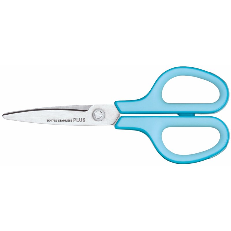 PLUS JAPAN universele schaar Fitcut Curve, blauw, 175 mm
