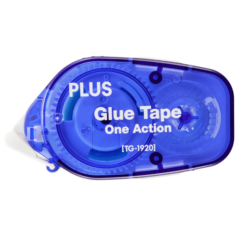 PLUS JAPAN correctieroller One Action, navulbaar, blauw, 8,4 mm × 8 m