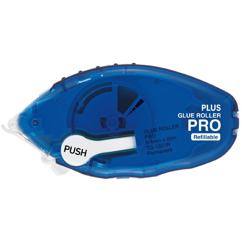 PLUS JAPAN correctieroller PRO TG-1221, navulbaar, blauw, 8,4 mm × 20 m