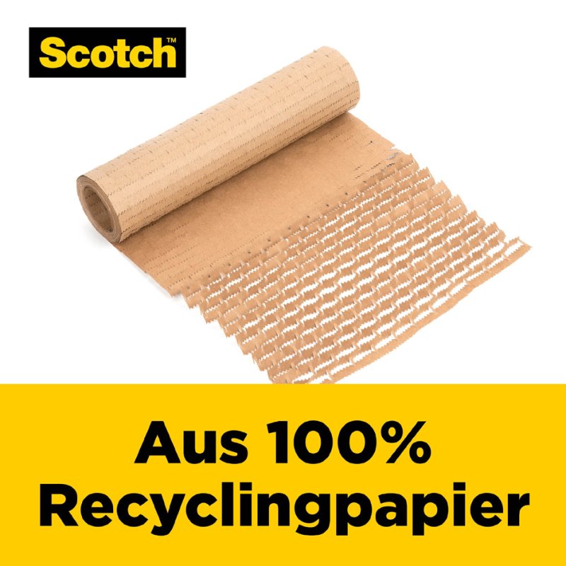 Scotch matériau de rembourrage papier Cushion Lock, 304 mm × 9,14 m, 100% papier recyclé