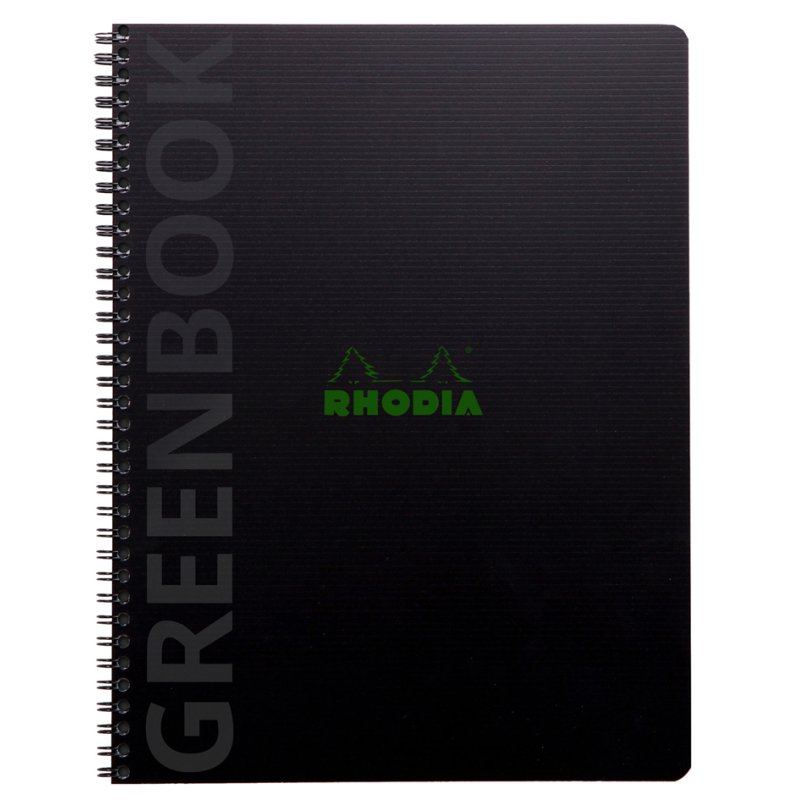 RHODIA bloc-notes GREENBOOK A4+, ligné, noir, 80 feuilles