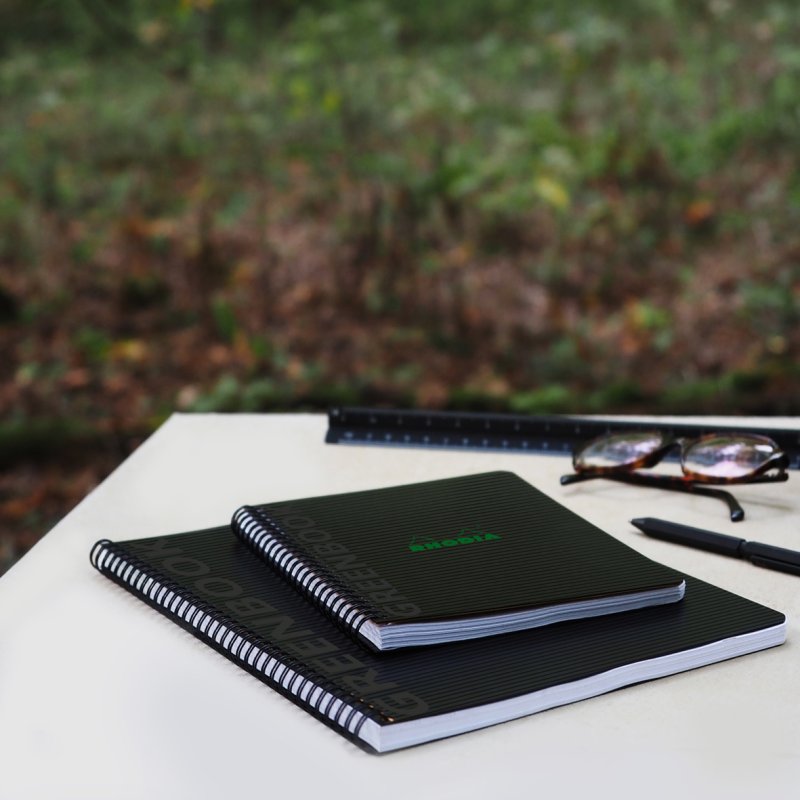 RHODIA bloc-notes GREENBOOK, A5+, ligné, noir, 80 feuilles
