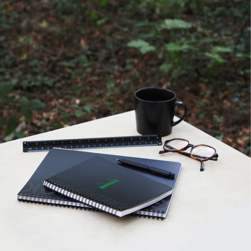 RHODIA bloc-notes GREENBOOK, A5+, ligné, noir, 80 feuilles
