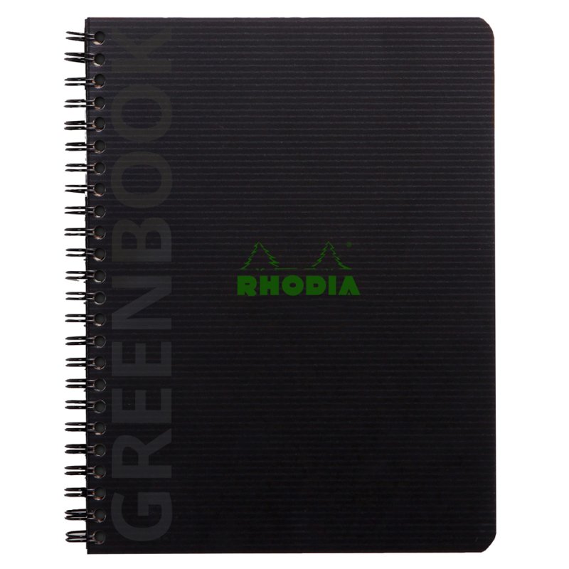 RHODIA bloc-notes GREENBOOK, A5+, ligné, noir, 80 feuilles