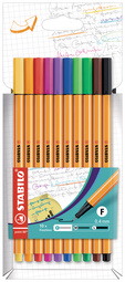 STABILO fineliner point 88, etui 10 stuks, 0,4 mm, gekleurd