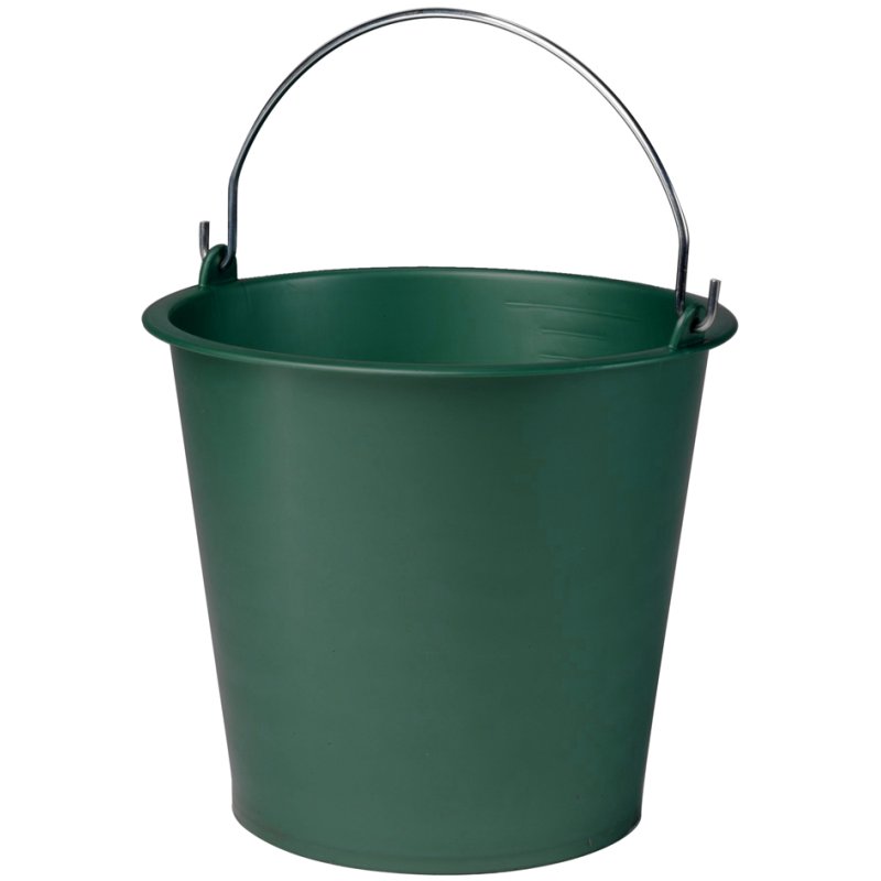 EDA emmer 13 liter, kunststof, canada groen, metalen handgreep