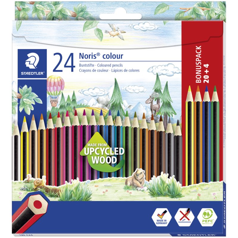 STAEDTLER Noris colour crayons de couleur, 10+2 gratuit, étui cartonné