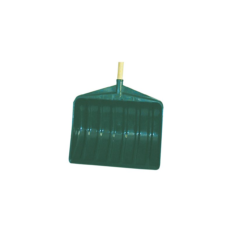 EDA snow shovel with wooden handle, Canada green, 460 mm wide