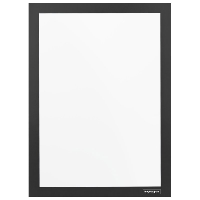 magnetoplan tableau d'affichage magnétique A6, noir, rabattable, 2 pièces
