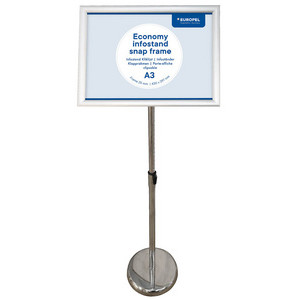 EUROPEL infostandaard ECONOMY, A3, zwart, 800-1230 mm