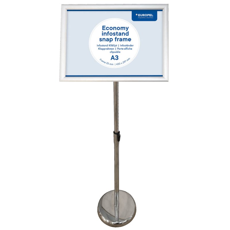 EUROPEL norme d'information avec cadre affiche, A4, argent
