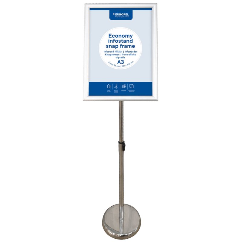 EUROPEL norme d'information avec cadre affiche, A4, argent
