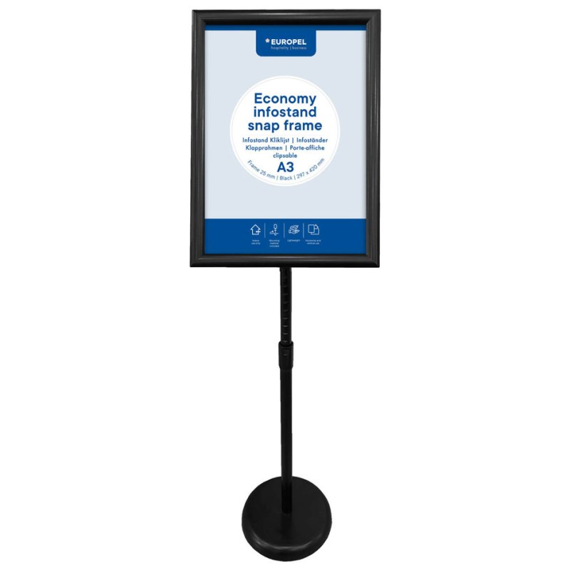 EUROPEL norme d'information avec cadre affiche, A4, argent