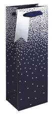 Clairefontaine kerstcadeauzak Blauwe sterrenregen, 127×90×355 mm, blauw textielband