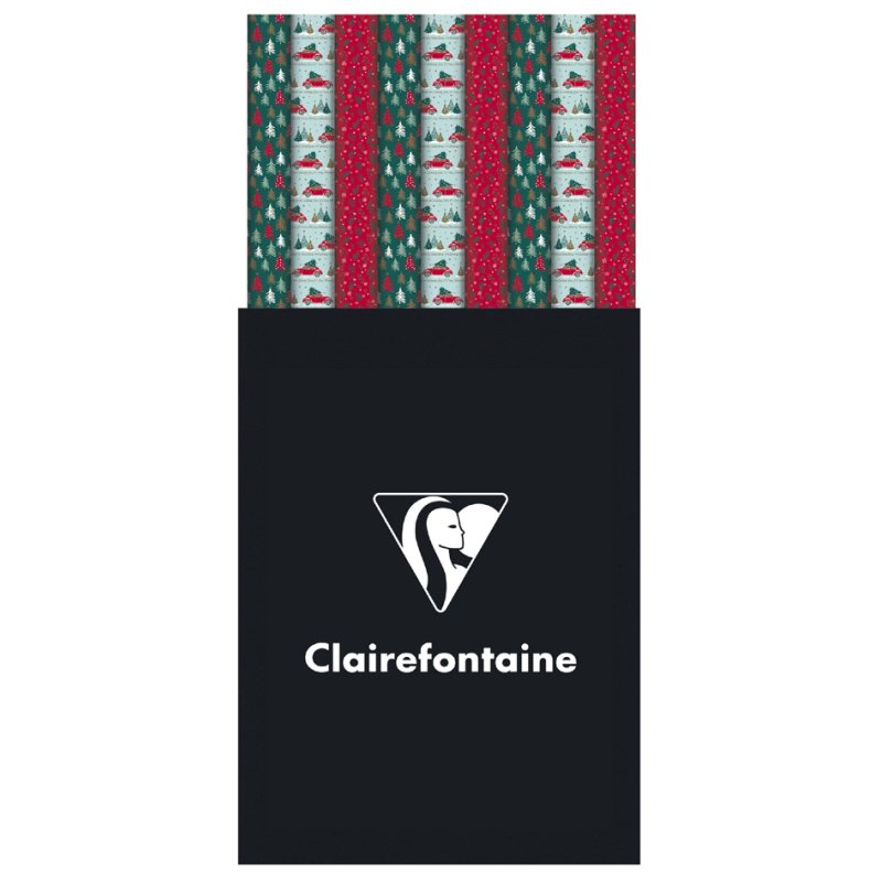 Clairefontaine papier cadeau Noël Alliance II, 700 mm × 2,0 m, 60 g/m², 3 motifs