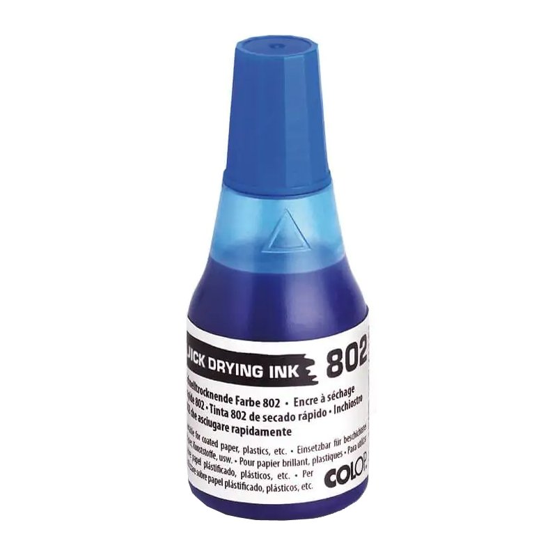 COLOP encre de tampon 802, séchage rapide, bleu, 25 ml