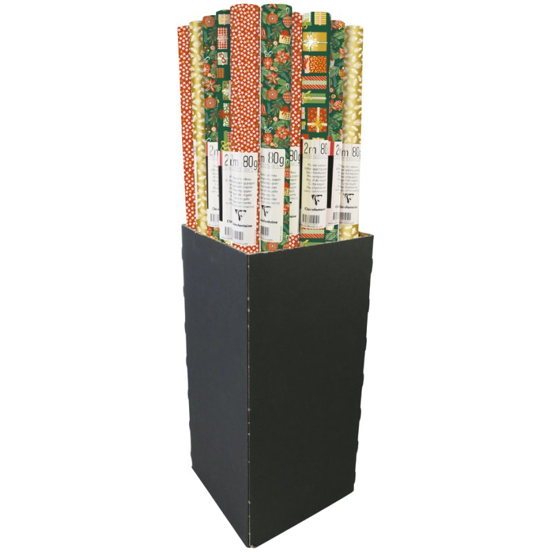 Clairefontaine papier cadeau Noël Doux Noël, 700 mm × 2,0 m, 80 g/m², 4 motifs