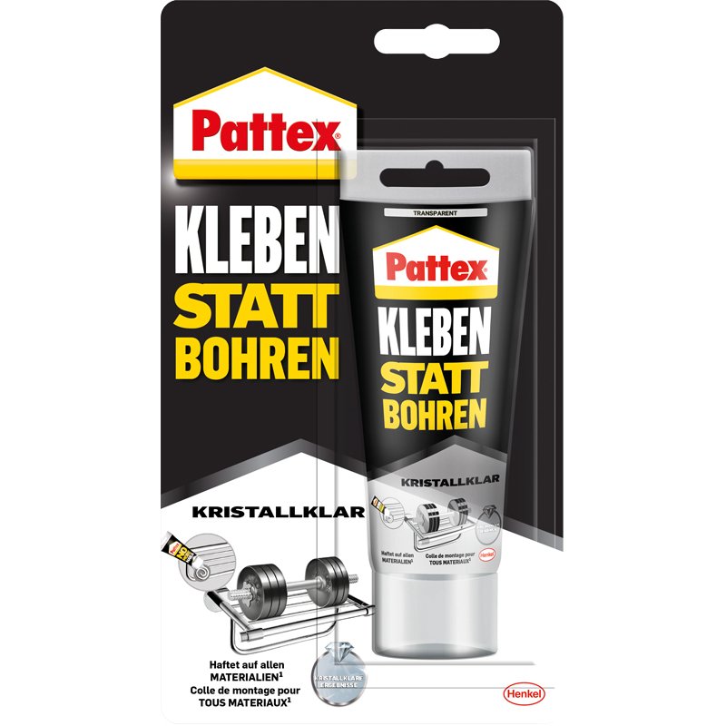 Pattex krachtige lijm Plakken in plaats van boren, kristalhelder, 90 g