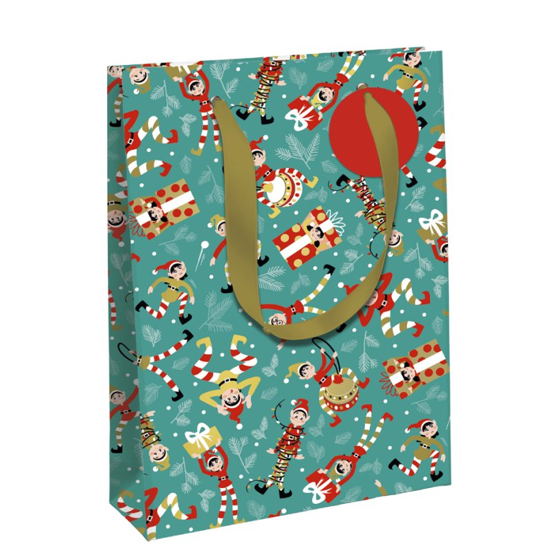 Clairefontaine sachet cadeau Noël Lutins, petit, 215×102×253 mm