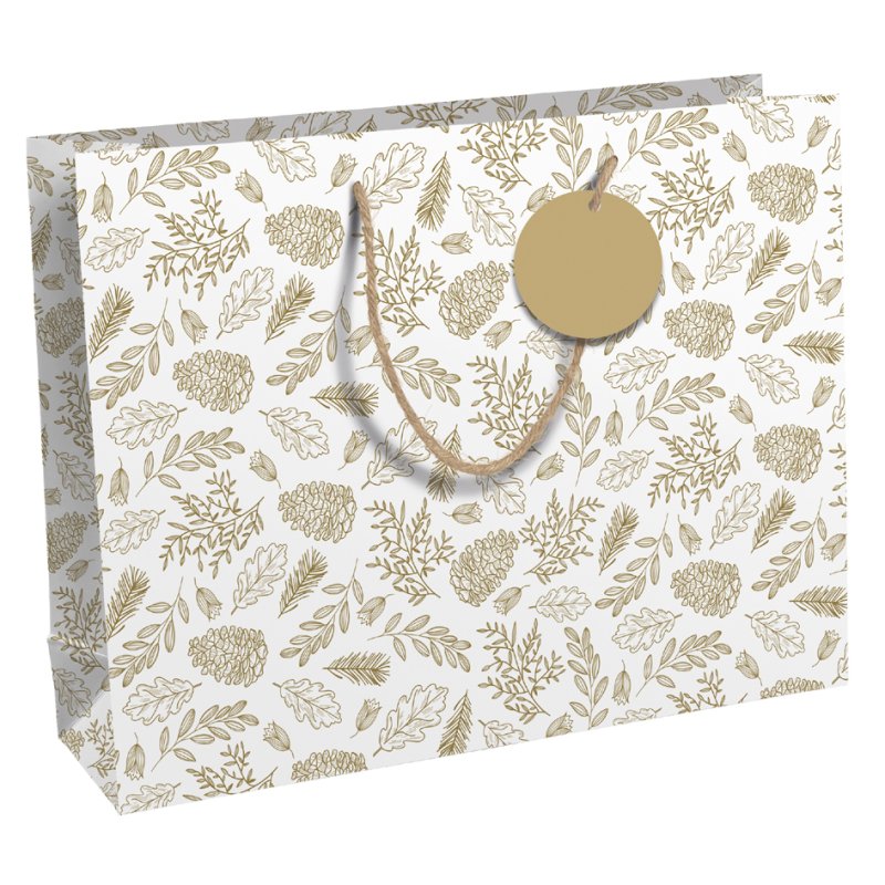 Clairefontaine sac cadeau Noël Forest, petit, papier kraft, 215×102×253 mm