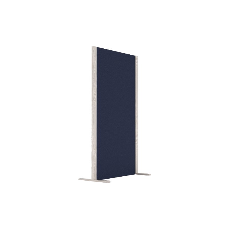 magnetoplan cloison acoustique Wood Series Single, feutre recto-verso, cadre frêne, bleu