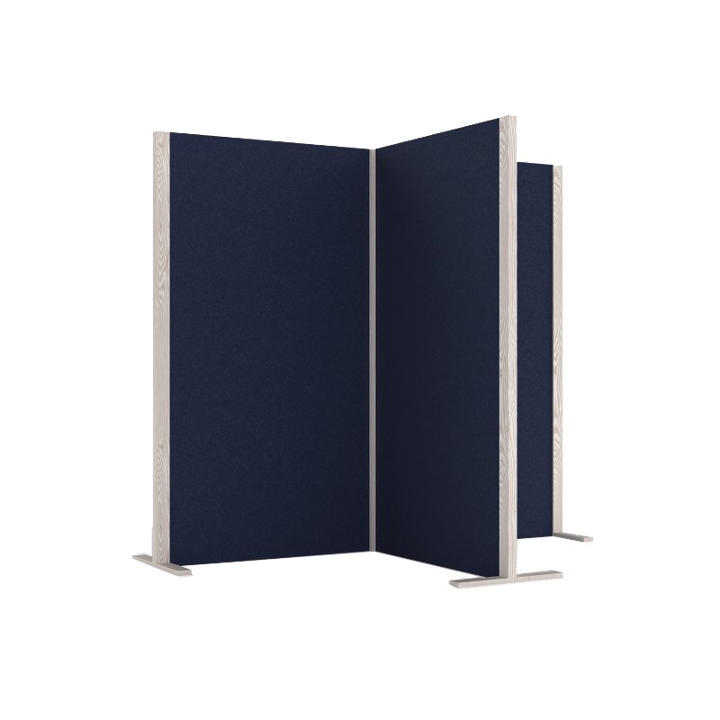 magnetoplan cloison acoustique Wood Series Cube, bleu, 210×210×180 cm