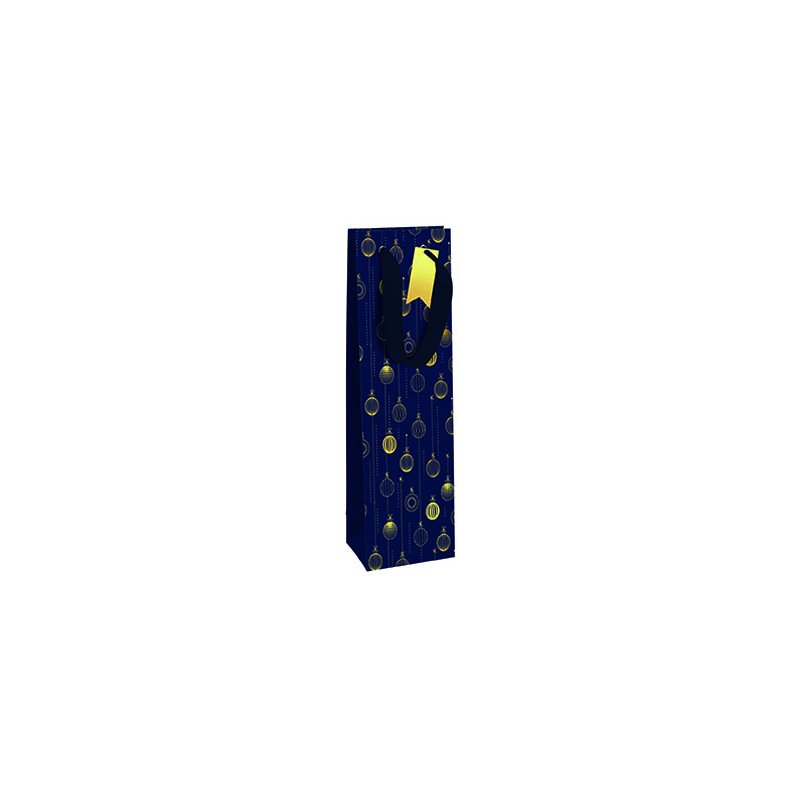 Clairefontaine sac bouteille noël Azurite, papier couché 210 g/m², 127×90×355 mm