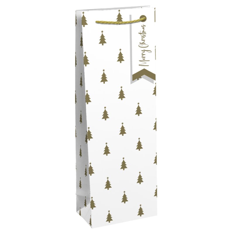 Clairefontaine sac bouteille noël Azurite, papier couché 210 g/m², 127×90×355 mm
