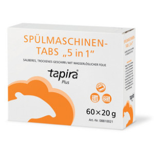 Tapira Plus vaatwastabletten 5-in-1, 60 stuks