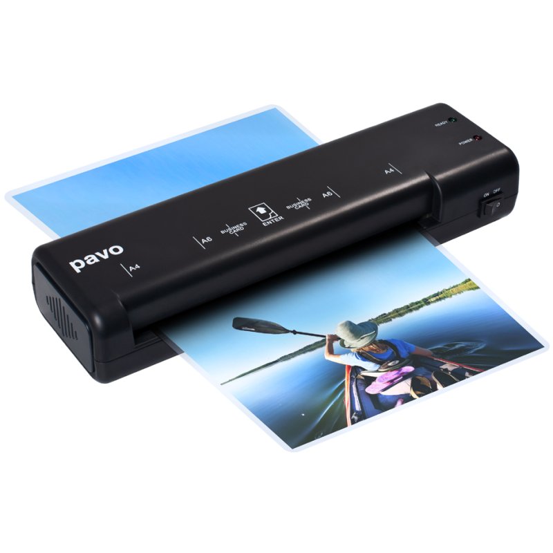 Pavo Florida A4 laminating machine, black/white, max 200 micron