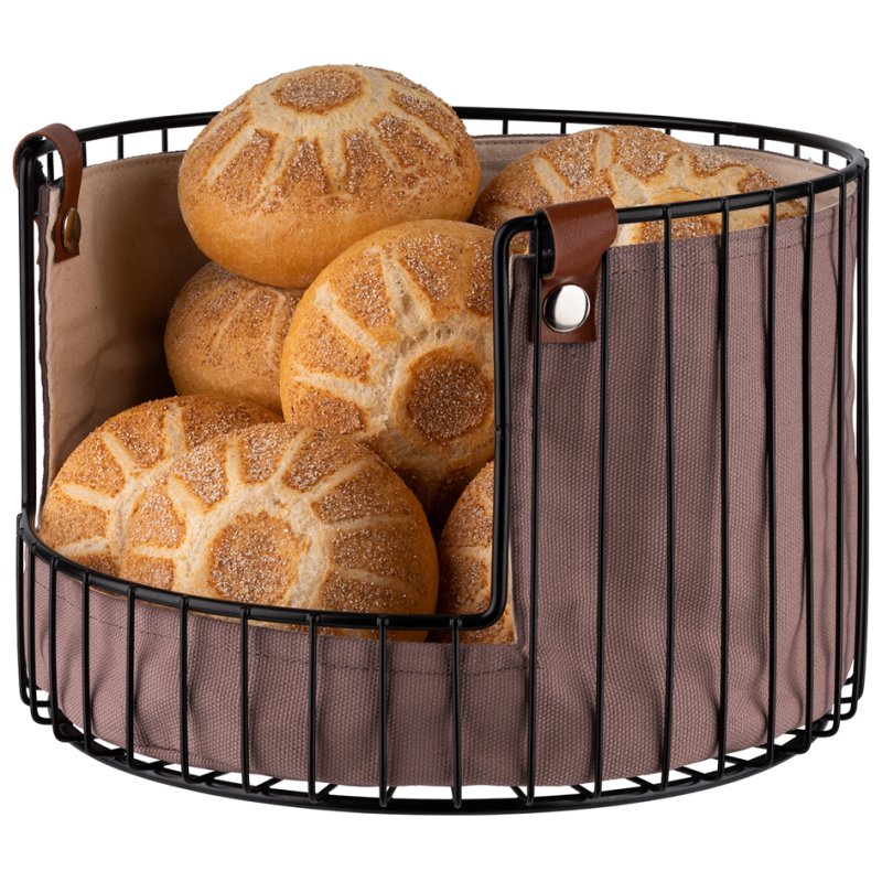 APS panier à pain et fruits, rond, diamètre 275 mm, noir