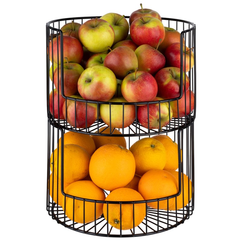 APS panier à pain et fruits, rond, diamètre 275 mm, noir