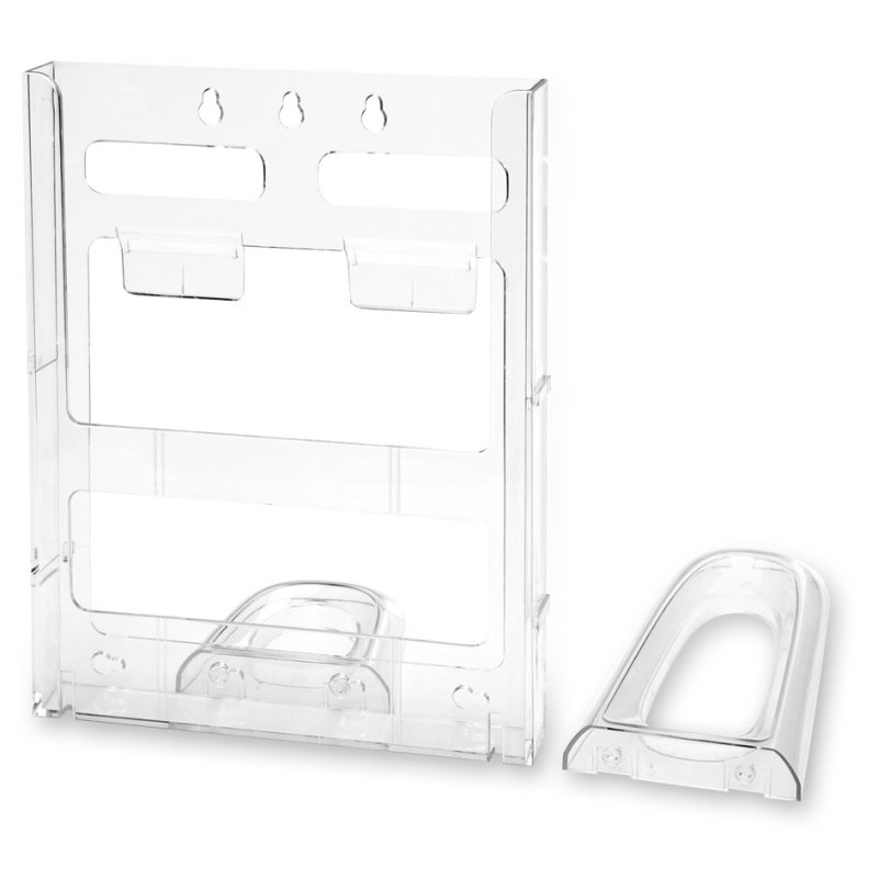 Deflecto pied petit pour porte-brochure, transparent, polystyrène