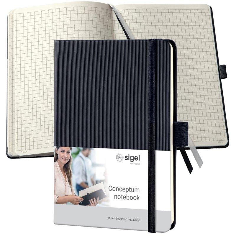 Sigel notebook Conceptum A6, black, hardcover