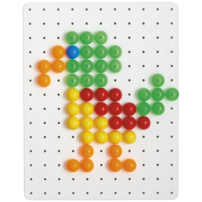 Hama planche à perles carrée, 240 × 190 mm, blanc, 145 chevilles