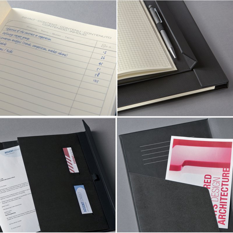 Sigel carnet Conceptum, A4, quadrillé, couverture rigide noire