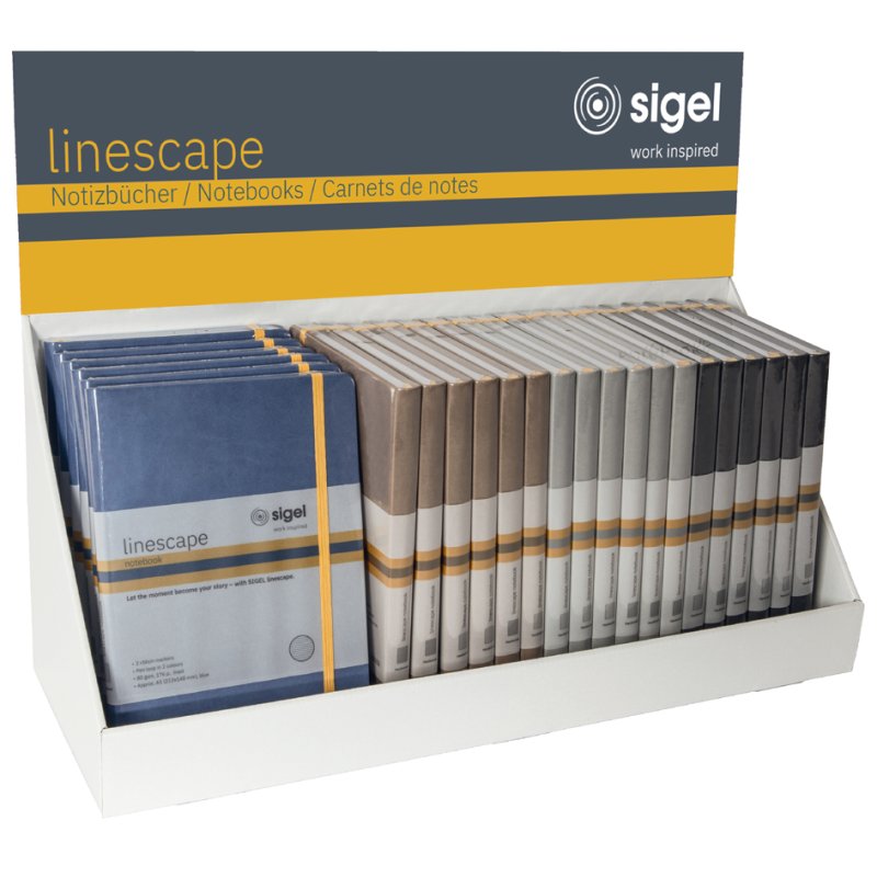 Sigel notebook Linescape A5 portrait, display, 24 pieces