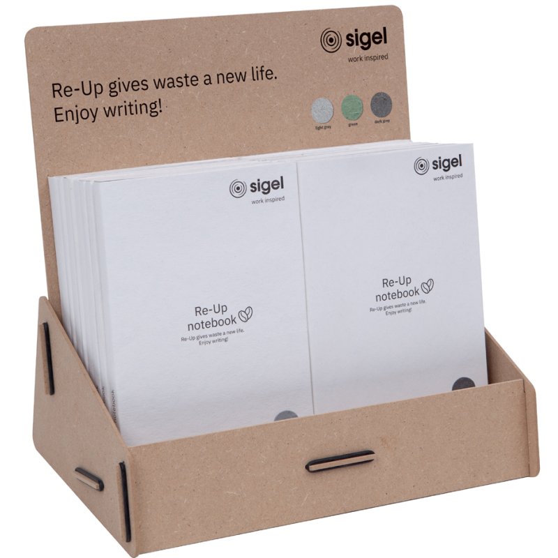 Sigel carnet de notes Re-Up, A5, présentoir 18 pièces