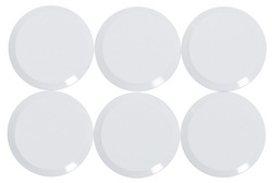 MAUL ronde magneten, 20 mm, wit, 6 stuks