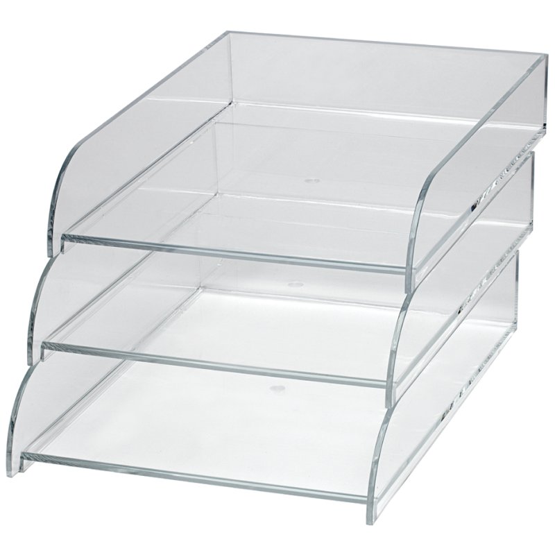 MAUL letter tray A4, transparent acrylic, stackable