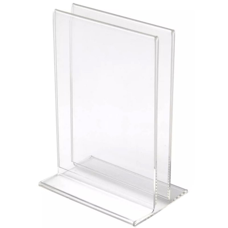 deflecto leaflet holder A4 upright, transparent acrylic, double-sided