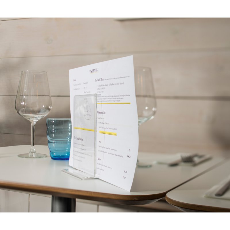 deflecto leaflet holder A4 upright, transparent acrylic, double-sided