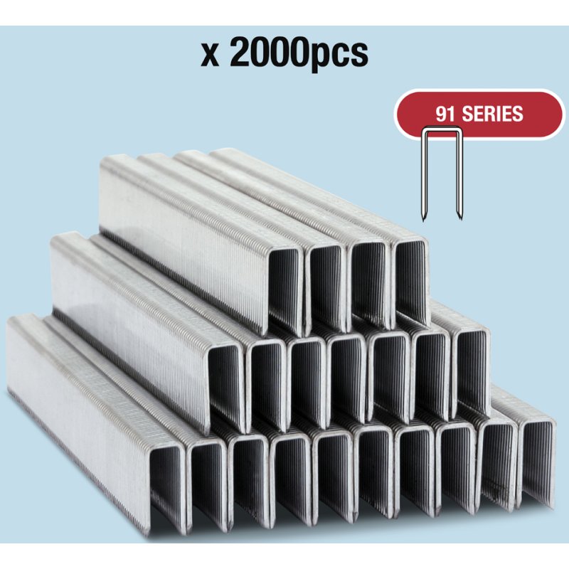TACWISE agrafes à dos fin 91/14 mm, zinguées, 2000 pièces