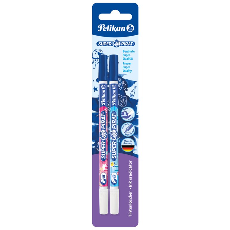 Pelikan Détachant d'encre Super Piraat 850B, large, bleu royal, 2 pièces