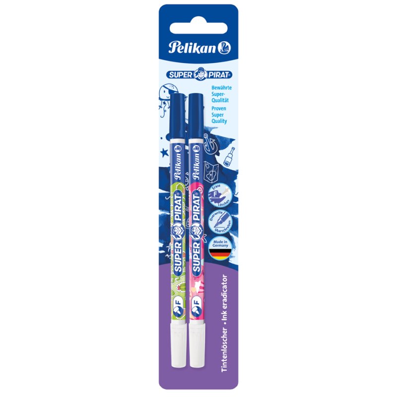 Pelikan Détachant d'encre Super Piraat 850B, large, bleu royal, 2 pièces