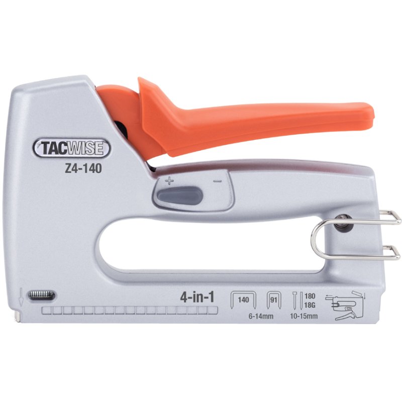 TACWISE nietmachine Z4-140 4-in-1, aluminium behuizing, zilver/oranje