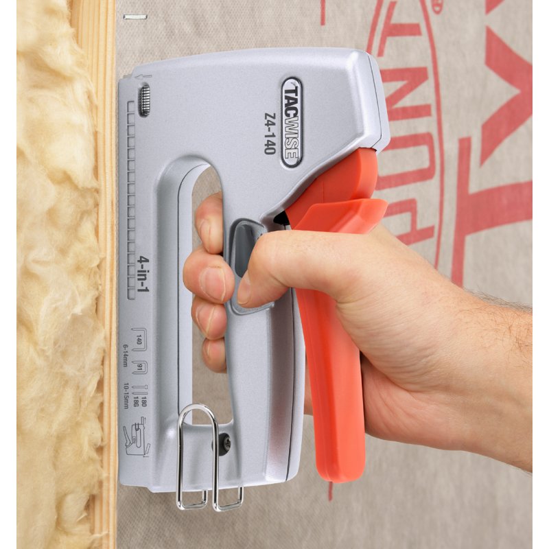 TACWISE nietmachine Z4-140 4-in-1, aluminium behuizing, zilver/oranje