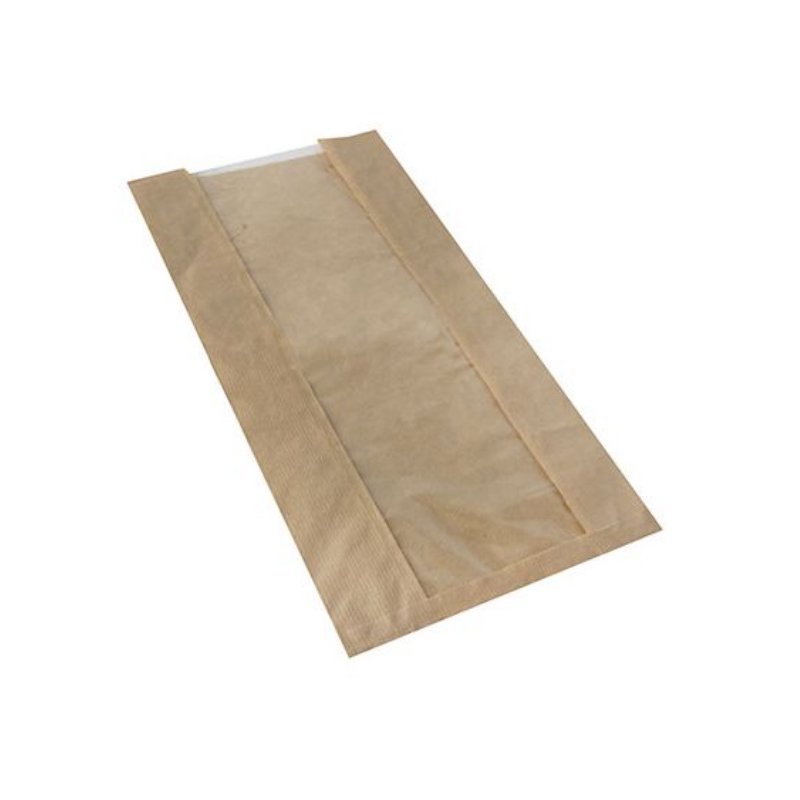 PAPSTAR sachets fenêtre kraft, marron, 580×120×50 mm, 1000 pièces