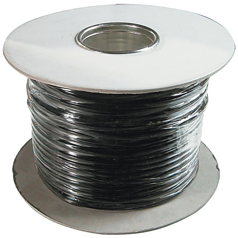 DIGITUS telefoonkabel 6-aderig, plat, zwart, 100 meter
