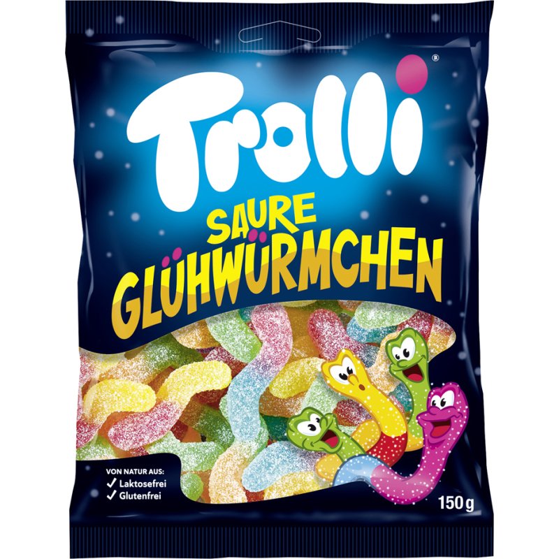 Trolli Vers de Terre Acidulés gommes fruités, 150 g